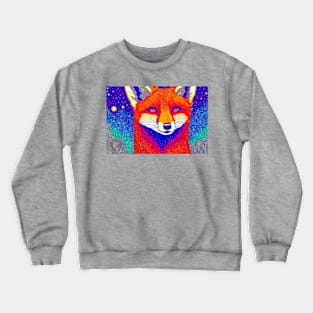 Cosmic Red Fox Crewneck Sweatshirt